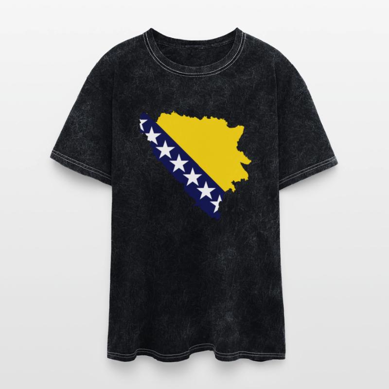 Bosnia And Herzegovina Map Flag