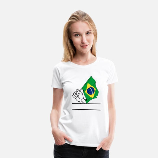 Brazil flag transparent fist text space