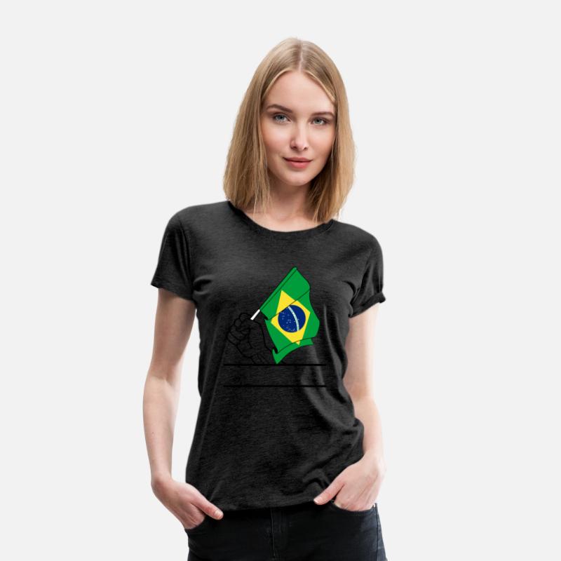Brazil flag transparent fist text space