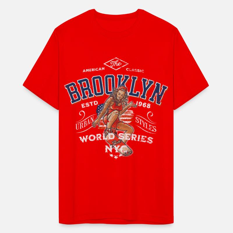 Brooklyn Skateboard Girl Vintage Design