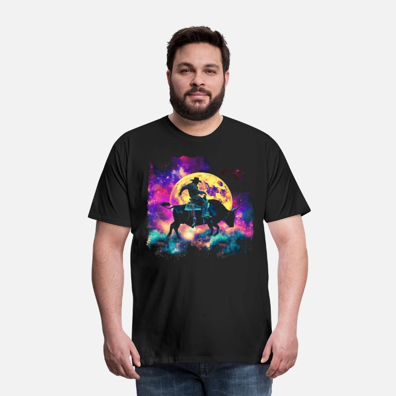 Bull Rider Bull Riding Cowboy Howling Moon