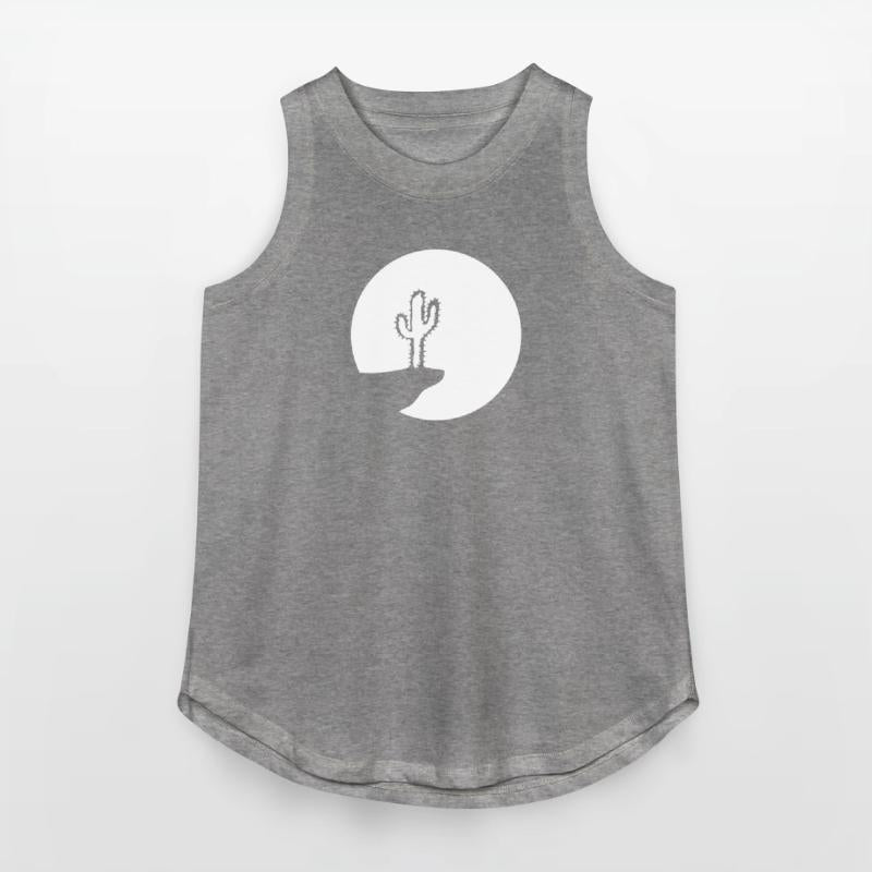 Cactus Moon Evening Mountain Cliff Night Round Sun