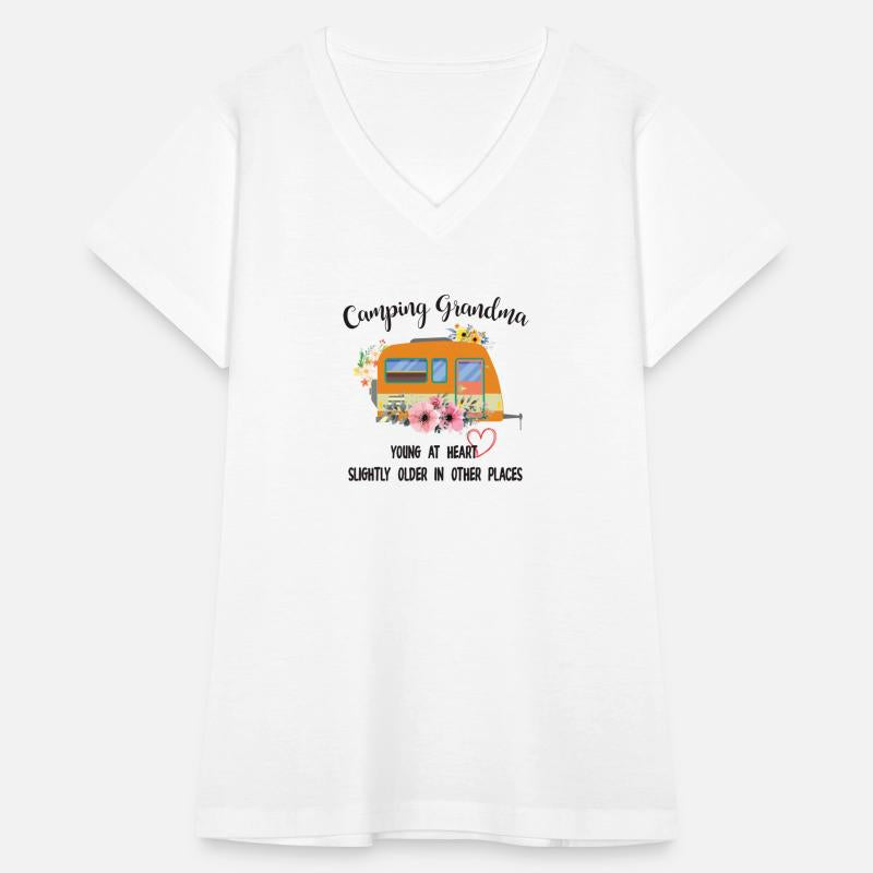 Camping Grandma Young At Heart Slightly Older In