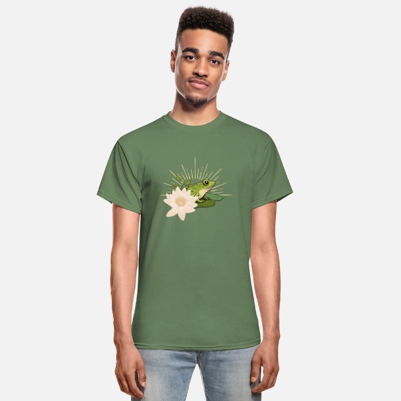 Cheerful Frog on a Lilly Pad