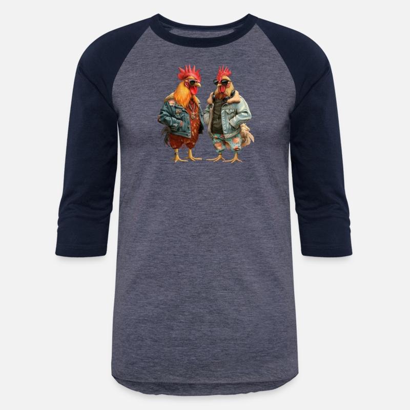 Chickens in chic streetwear attire