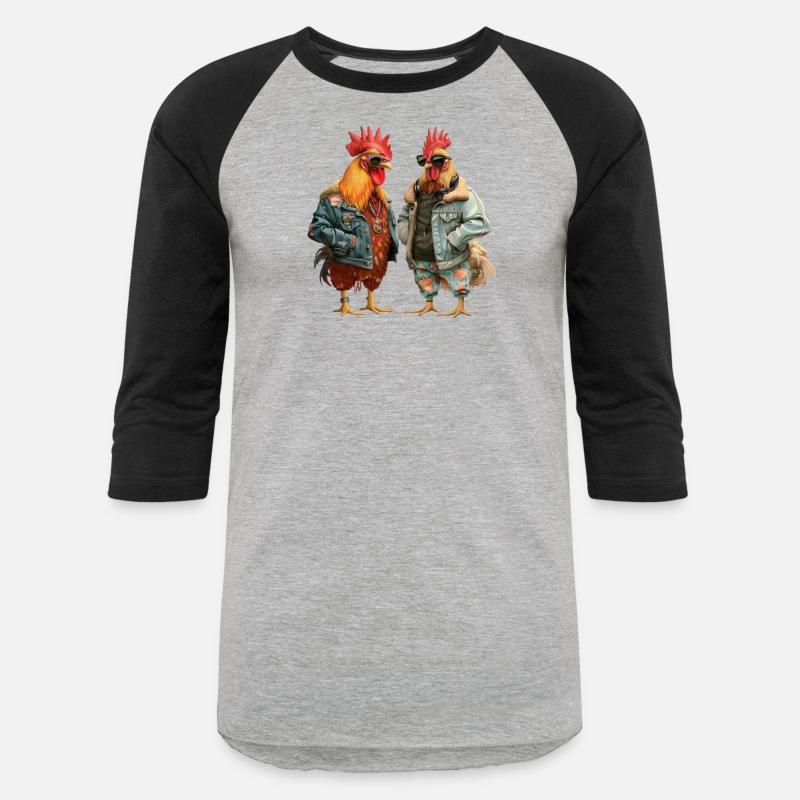 Chickens in chic streetwear attire