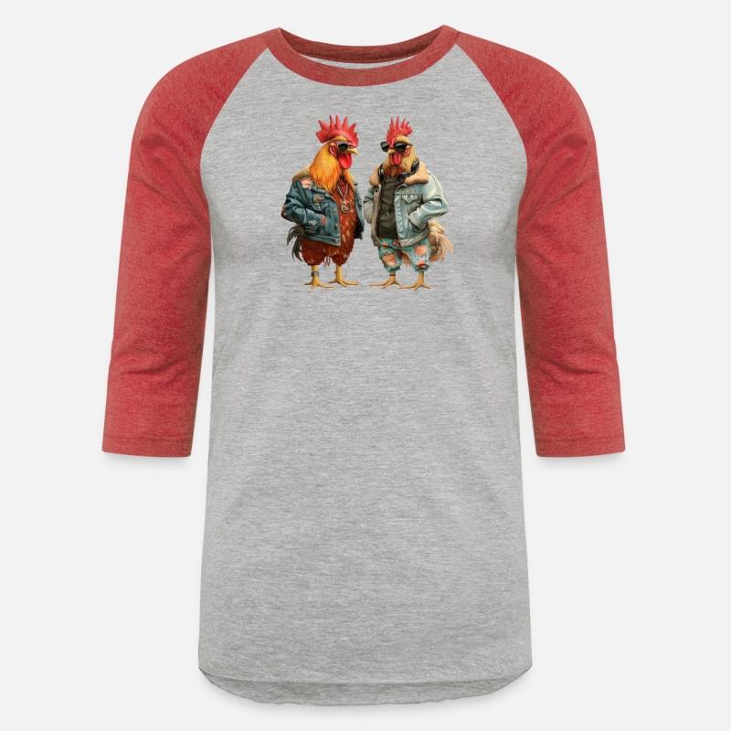 Chickens in chic streetwear attire