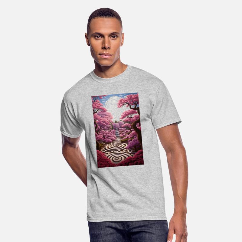 Circular Zen Garden Collage - Blossoms