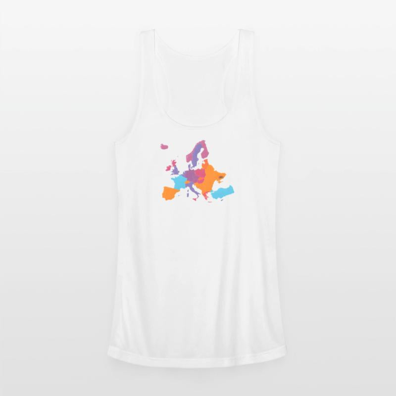 Colorful European Map Bike Illustration