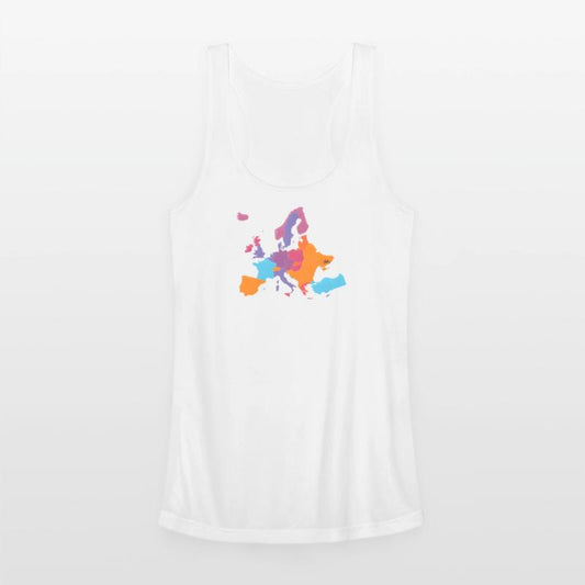 Colorful European Map Bike Illustration