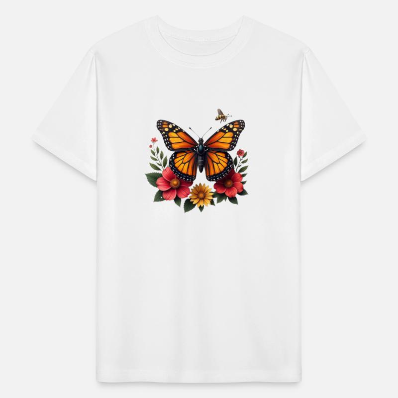 Colorful monarch butterfly t-shirt