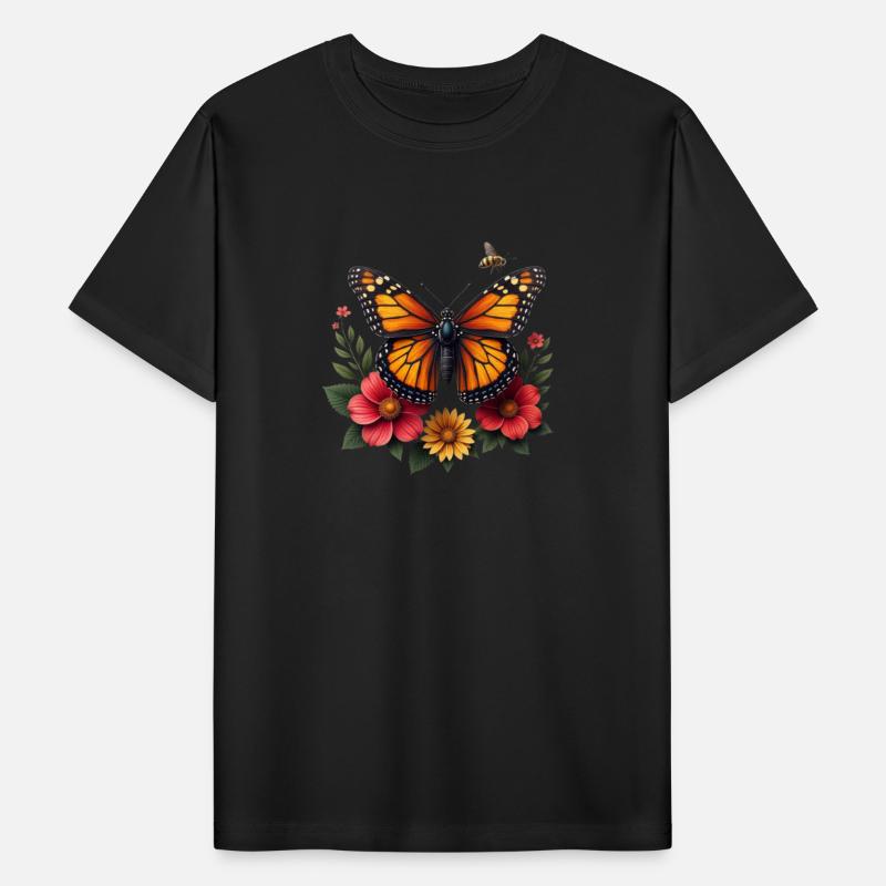 Colorful monarch butterfly t-shirt