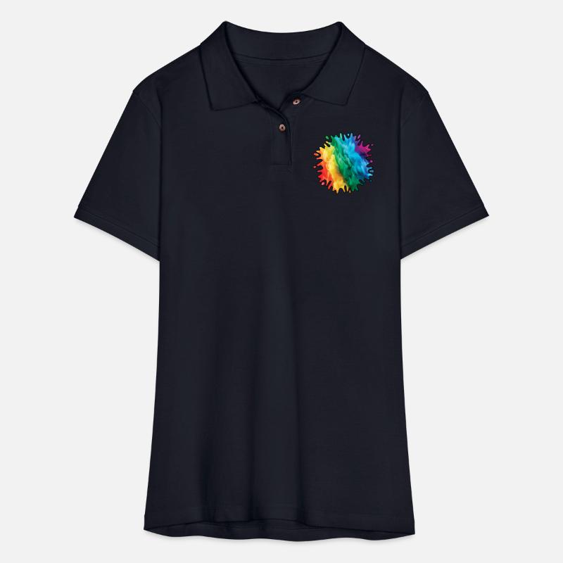 Colorful Rainbow Paint Splatter With Smoke And Fog