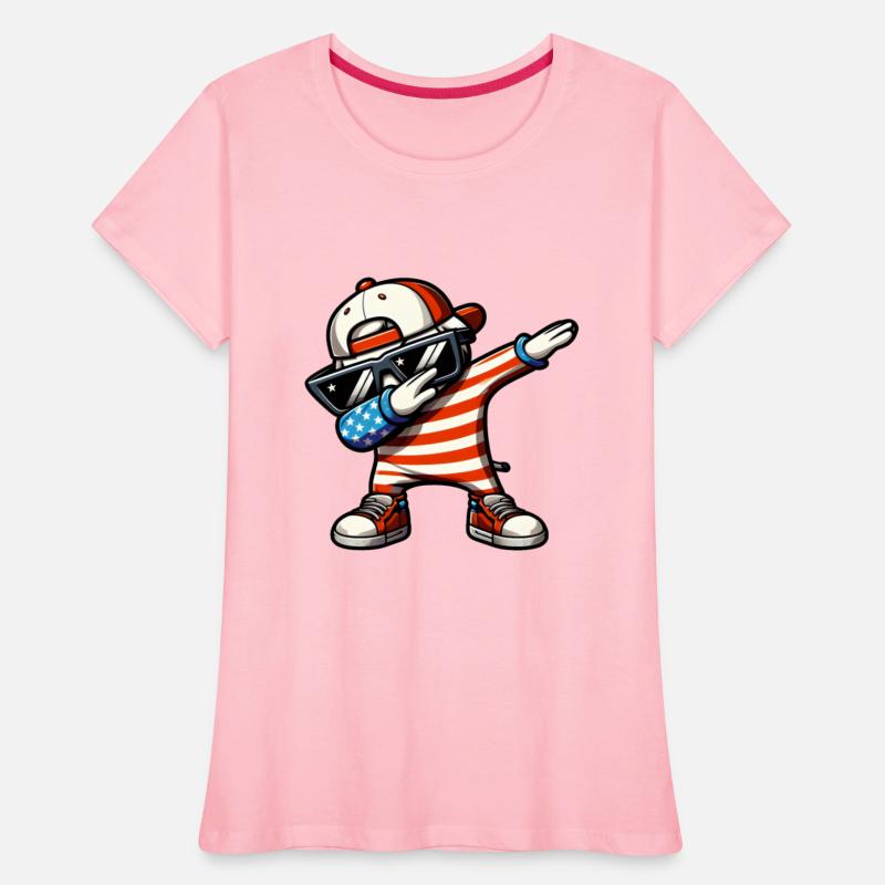 Cool Dabbing USA Flag Funny Patriotic 4th Of July