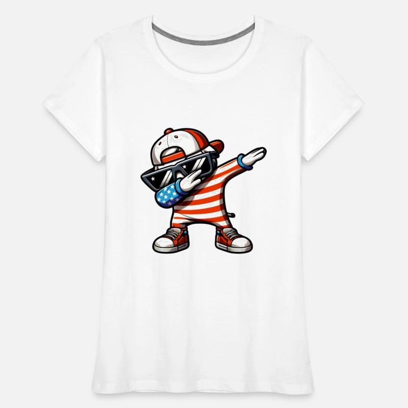 Cool Dabbing USA Flag Funny Patriotic 4th Of July