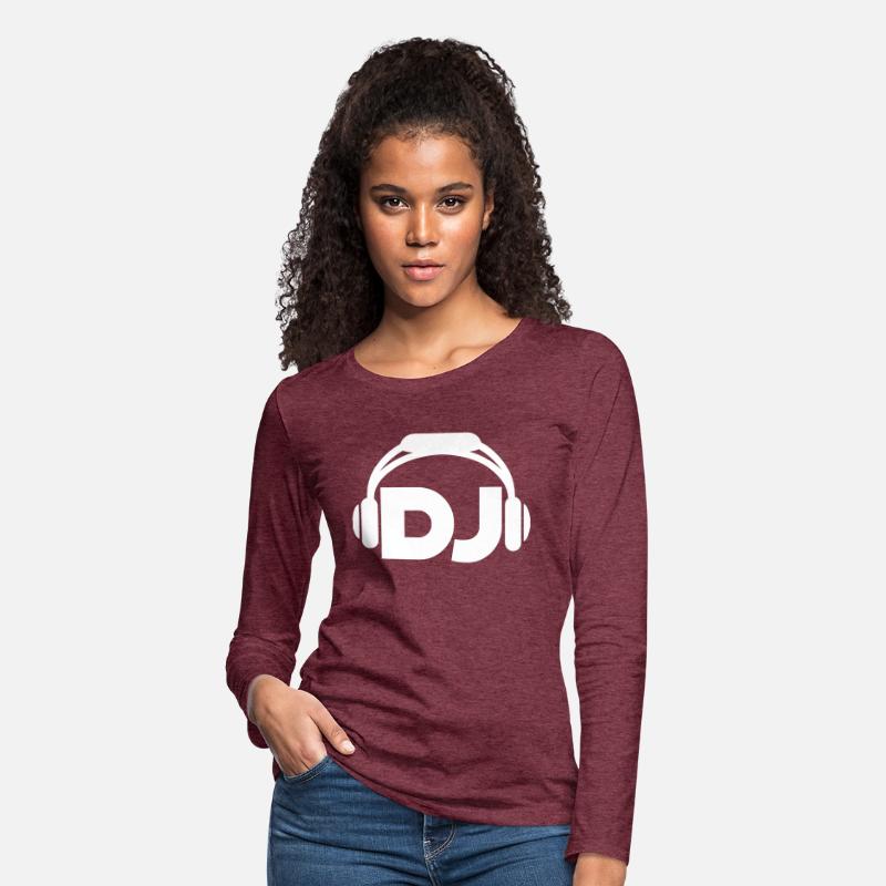 Cool DJ headphones music party text lettering logo