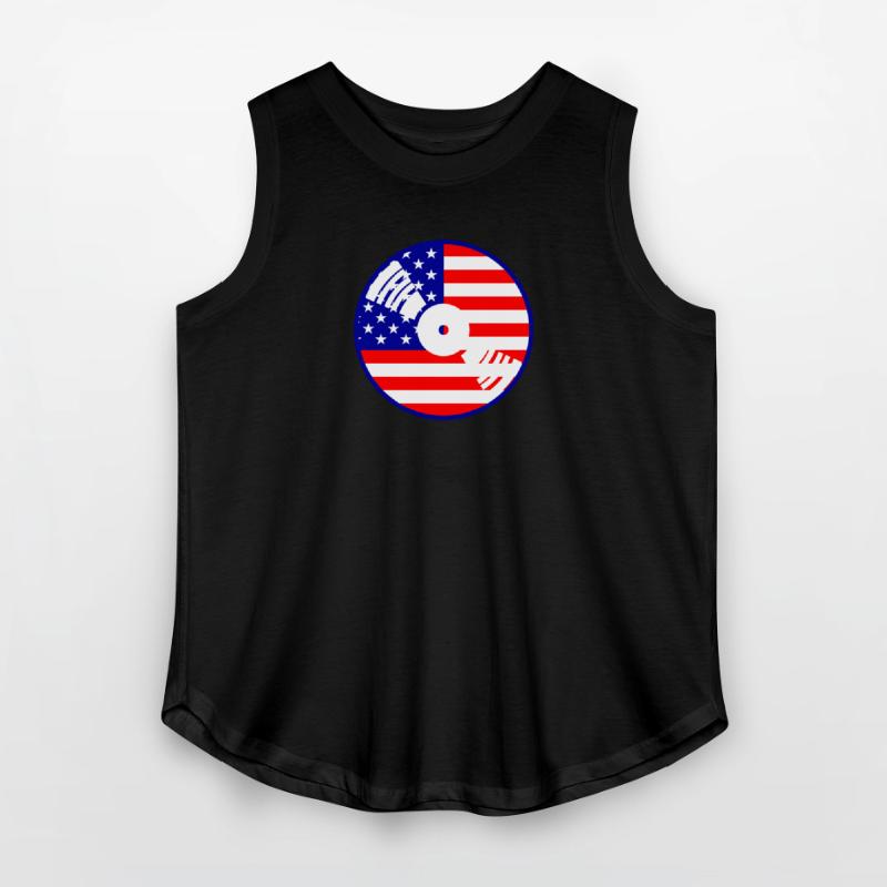Cool USA Flag America Vinyl Music Record DJ Party