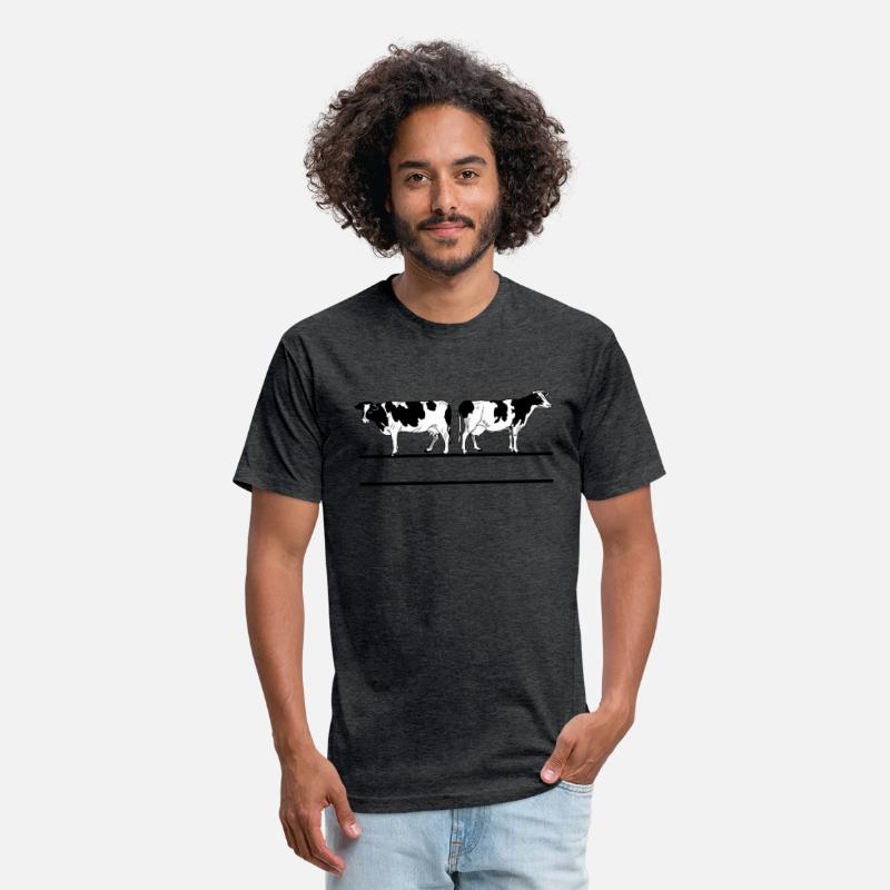 Cow monogram with two black and white cows