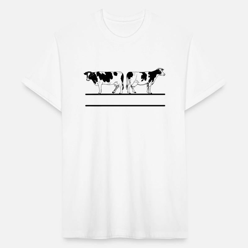 Cow monogram with two black and white cows