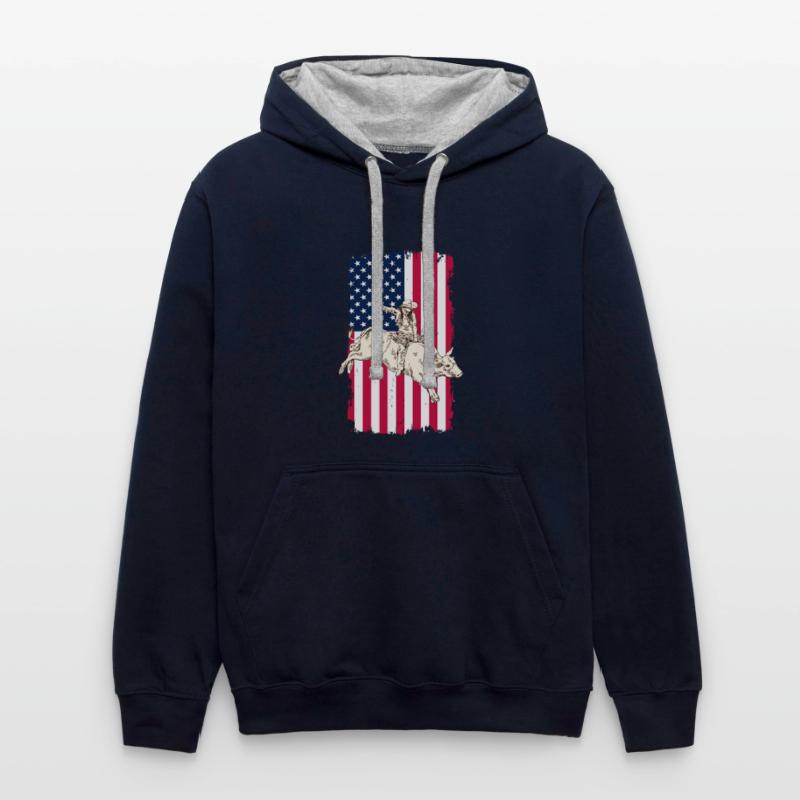 Cowboy American USA Flag