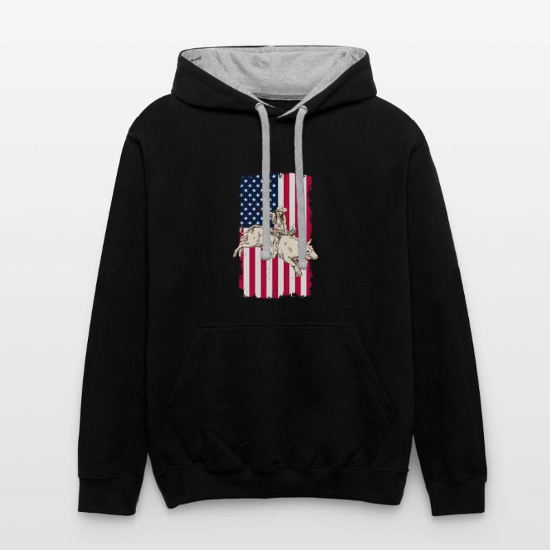 Cowboy American USA Flag