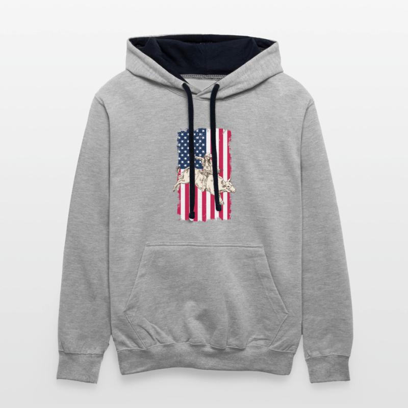 Cowboy American USA Flag