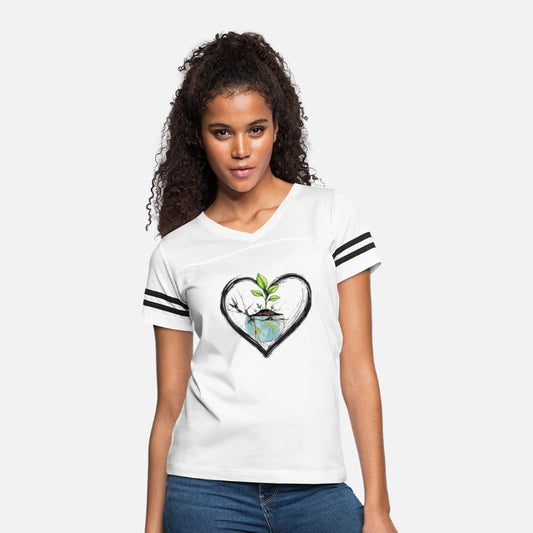 Cracked Earth Grows Hope Eco Heart Design