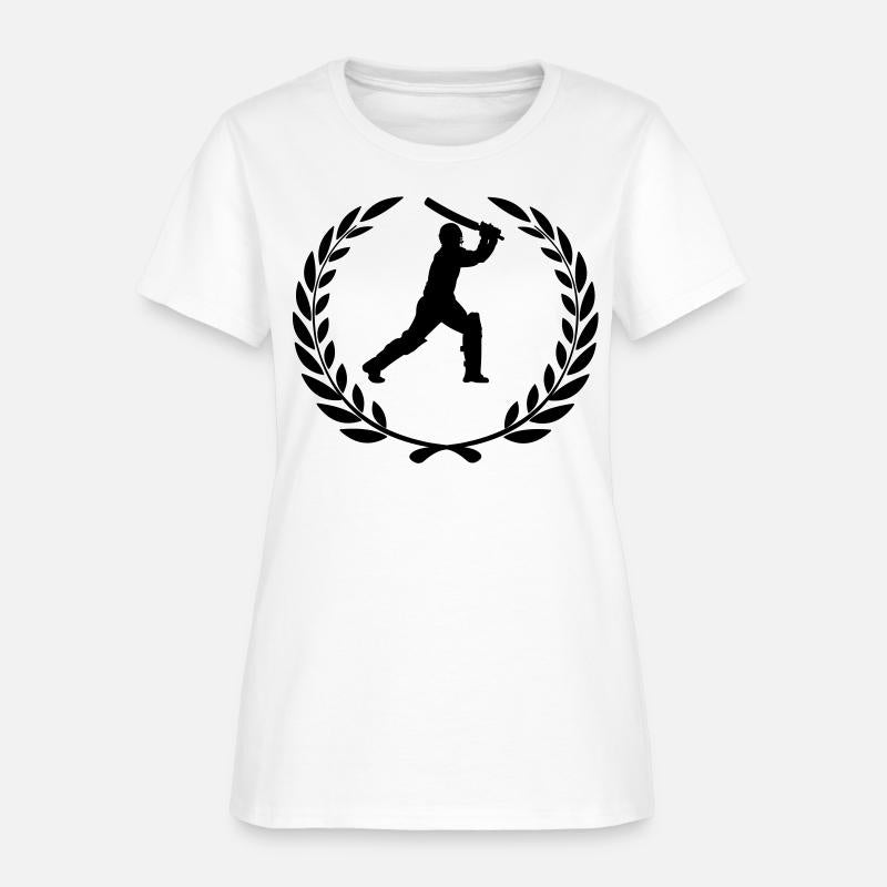 Cricket player in laurel wreath