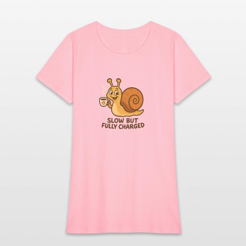 Cute Coffee Snail – Slow but Fully Charged