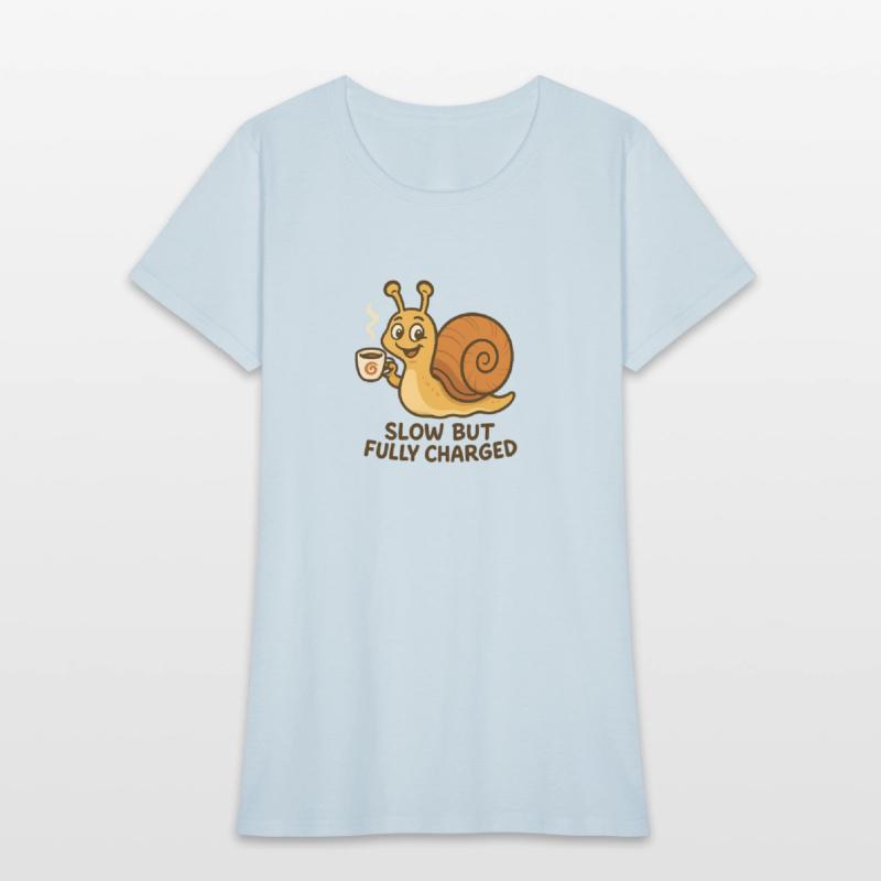 Cute Coffee Snail – Slow but Fully Charged