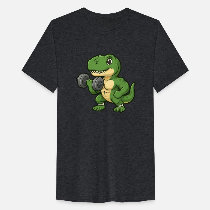 Cute Dino T-Rex Workout Fitness Cartoon