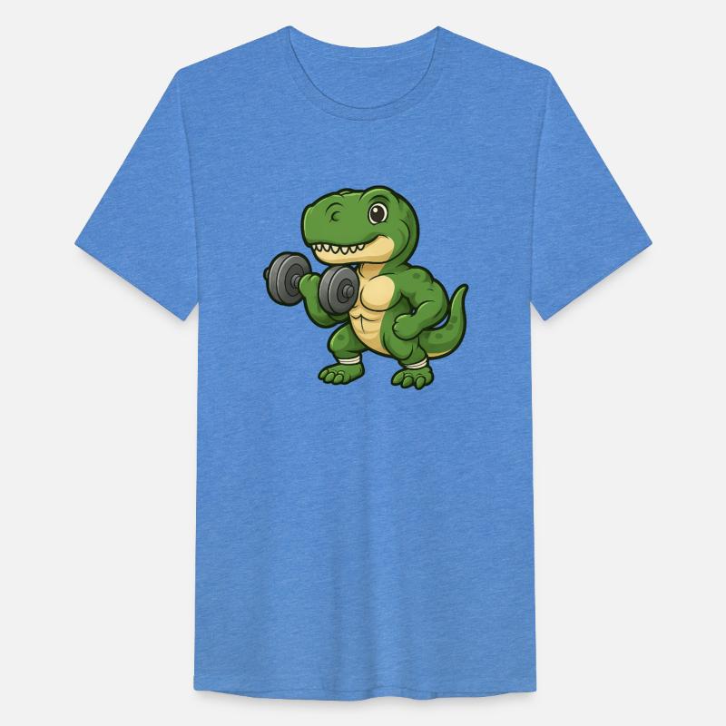 Cute Dino T-Rex Workout Fitness Cartoon