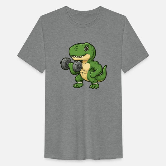 Cute Dino T-Rex Workout Fitness Cartoon