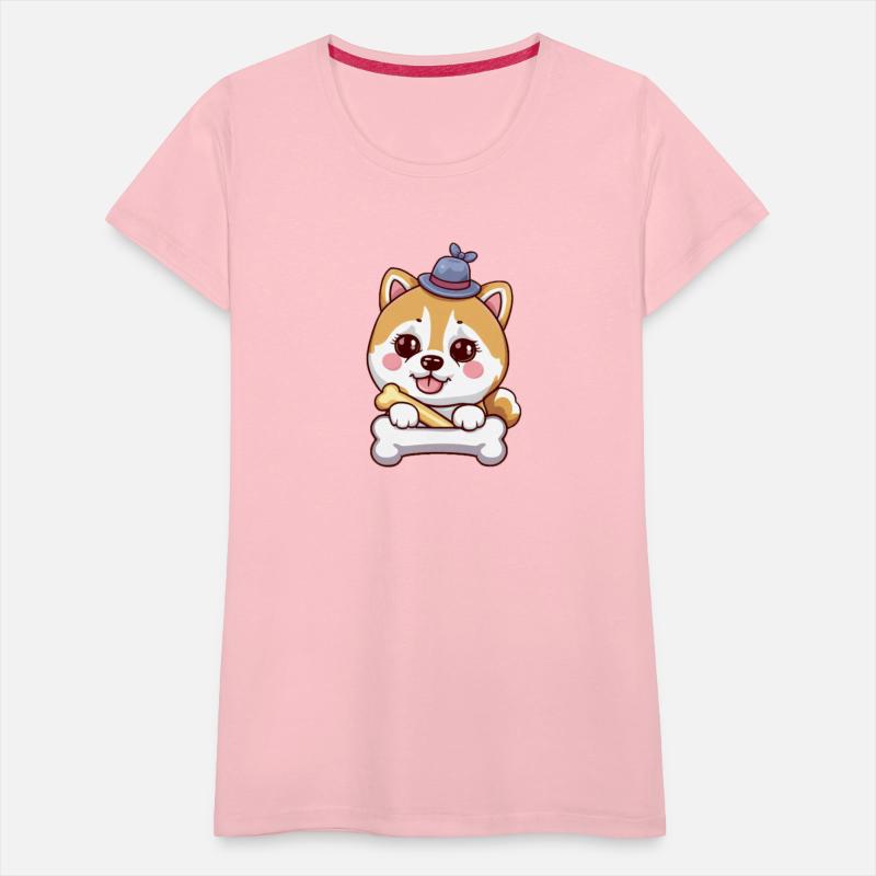 Cute Dog sitting bite Bone