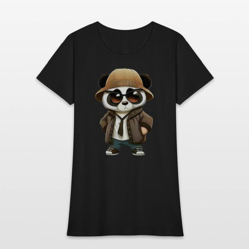 Cute gangster comic Panda wearing.