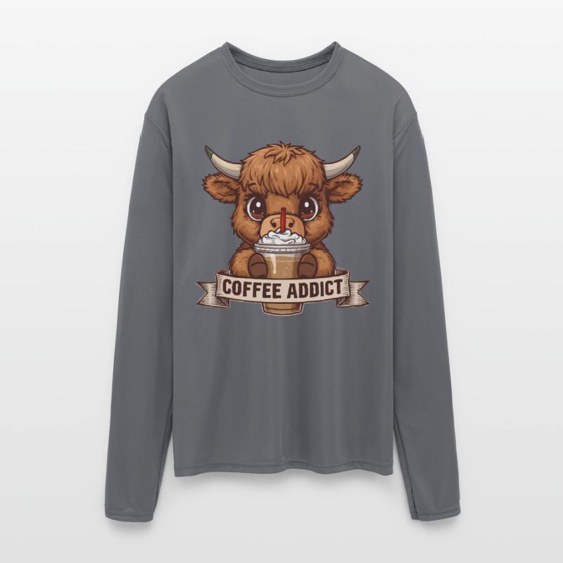 Cute Highland Cow Coffee Addict Funny Drink Coffee