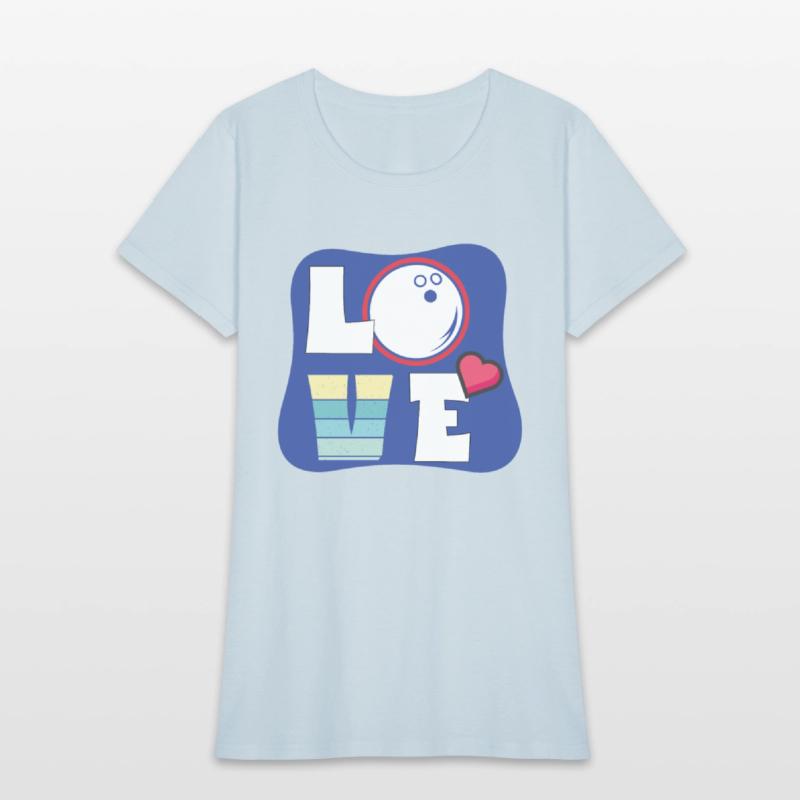 Cute Love Bowling Bowler Women Girls Bowling