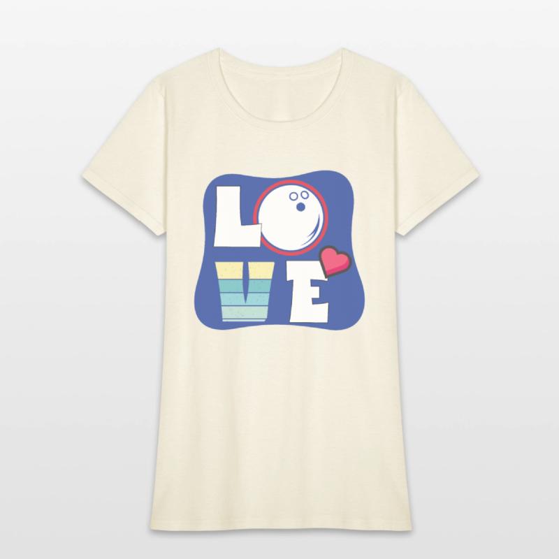 Cute Love Bowling Bowler Women Girls Bowling