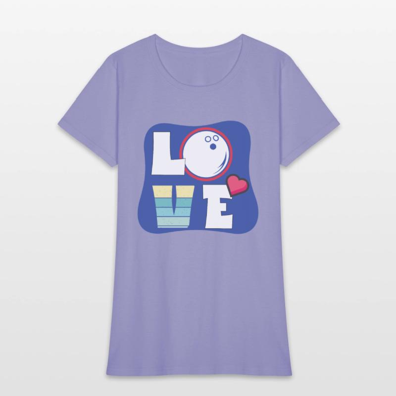 Cute Love Bowling Bowler Women Girls Bowling