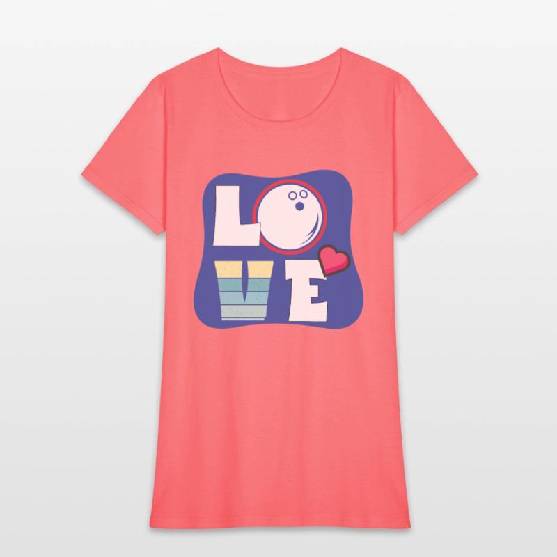 Cute Love Bowling Bowler Women Girls Bowling