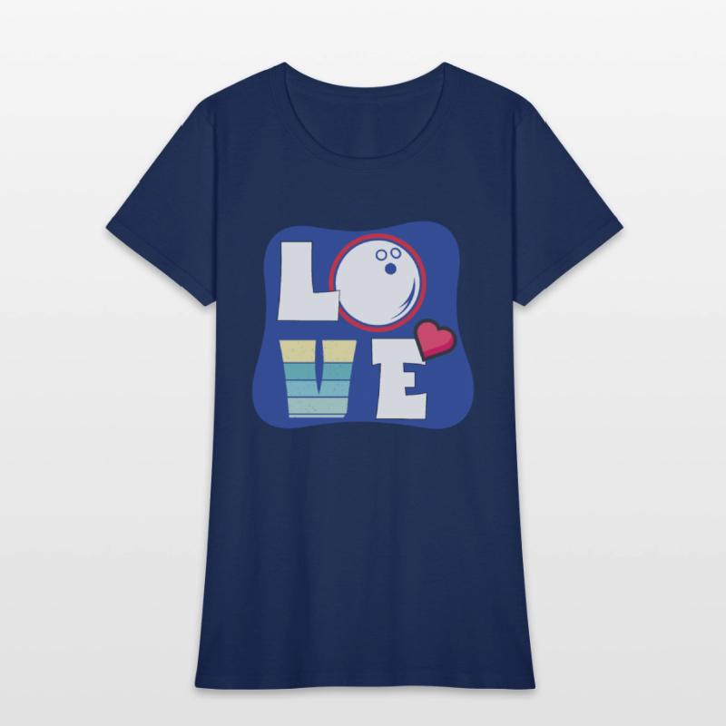 Cute Love Bowling Bowler Women Girls Bowling