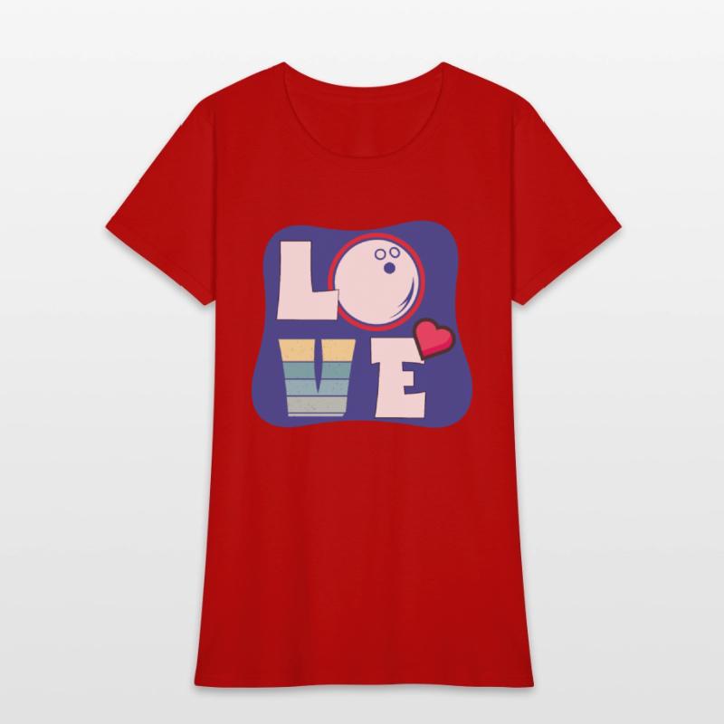 Cute Love Bowling Bowler Women Girls Bowling