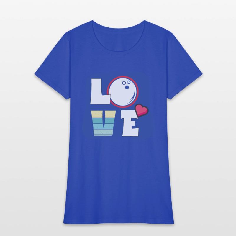 Cute Love Bowling Bowler Women Girls Bowling