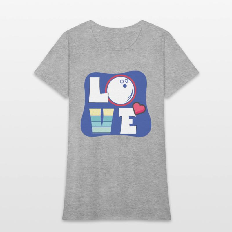 Cute Love Bowling Bowler Women Girls Bowling