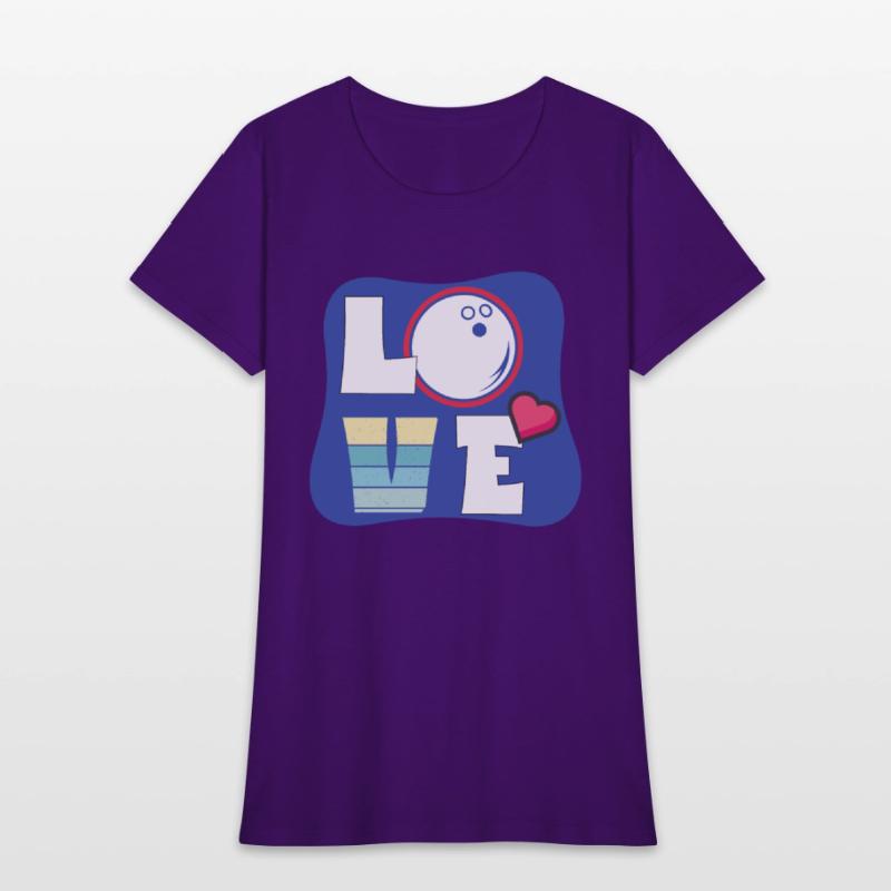 Cute Love Bowling Bowler Women Girls Bowling