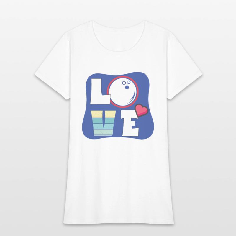 Cute Love Bowling Bowler Women Girls Bowling