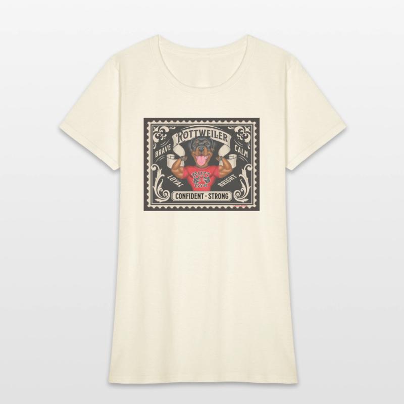 Cute Muscle Rottweiler Stamp