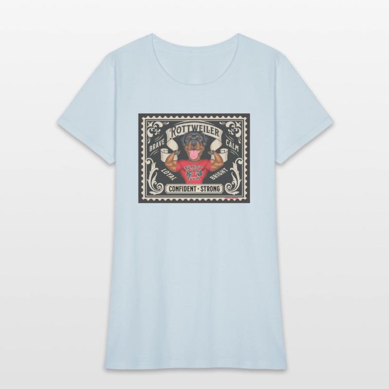 Cute Muscle Rottweiler Stamp