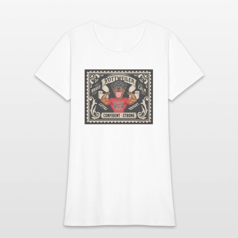 Cute Muscle Rottweiler Stamp