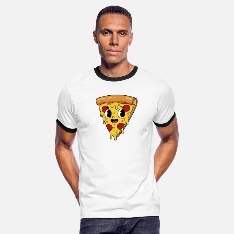 Cute Pizza Slice with Cheesy Smile